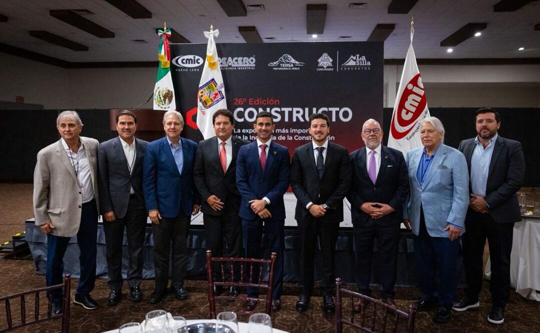 Gobernador de Nuevo León, Samuel García, durante arranque de la Expo Constructo 2025 (28/05/2025). Foto: Especial
