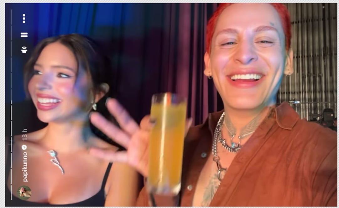 Kunno acompaña a Ángela Aguilar a concierto de su esposo Christian Nodal.