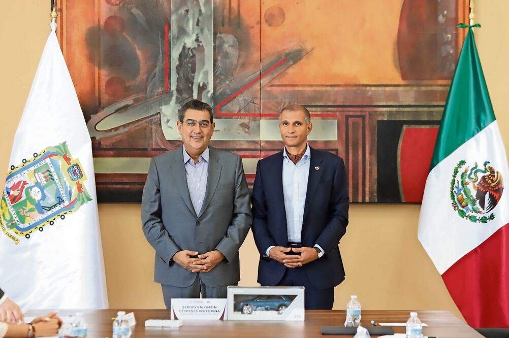 El gobernador Sergio Salomón dijo que en Puebla hay certeza para la llegada de inversión extranjera. Foto: Especial
