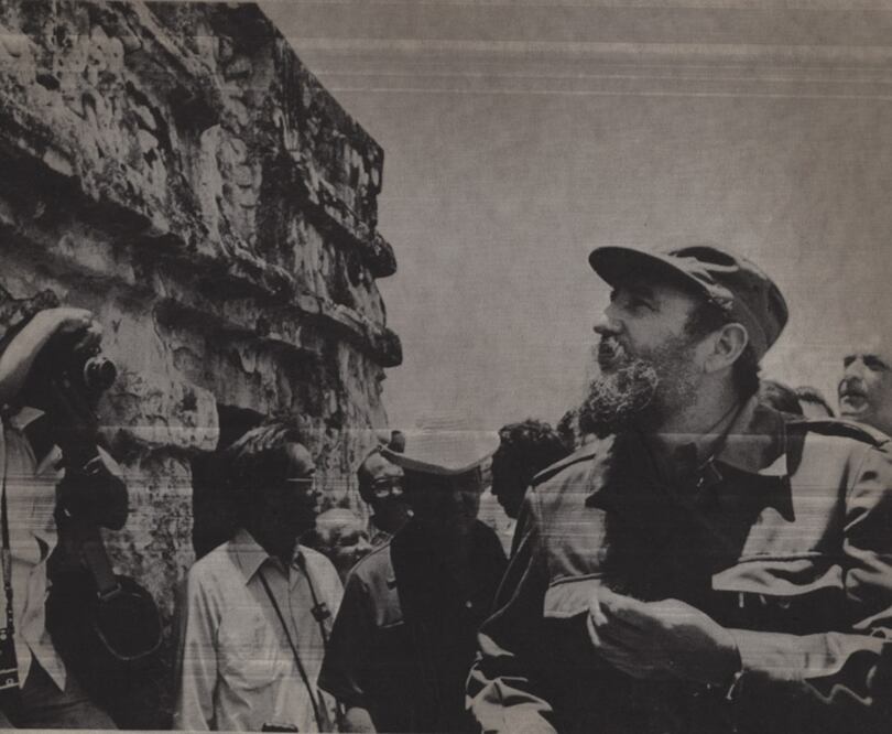 Visita de Fidel Castro Ruz a Tulum, México, con el presidente Jose Lopez Portillo el 18 de mayo de 1979. FOTO: Archivo. EL UNIVERSAL