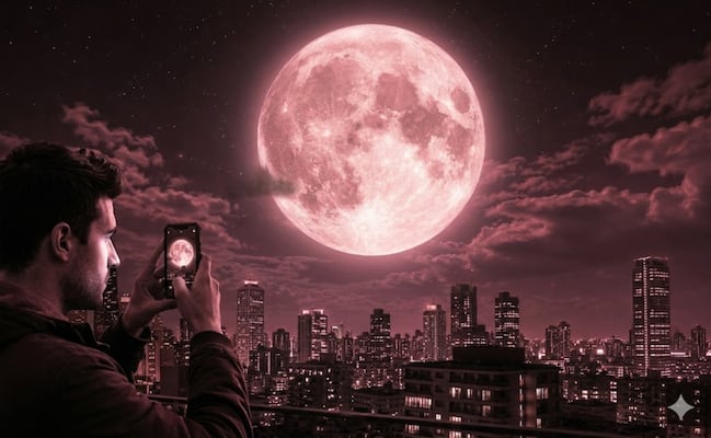 Luna de Fresa 2026; 5 consejos para tomarle fotos con tu celular Android o iPhone