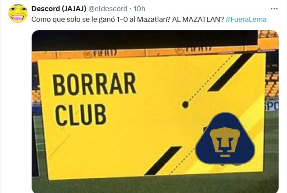 Los mejores memes del triunfo de Pumas ante Mazatlán