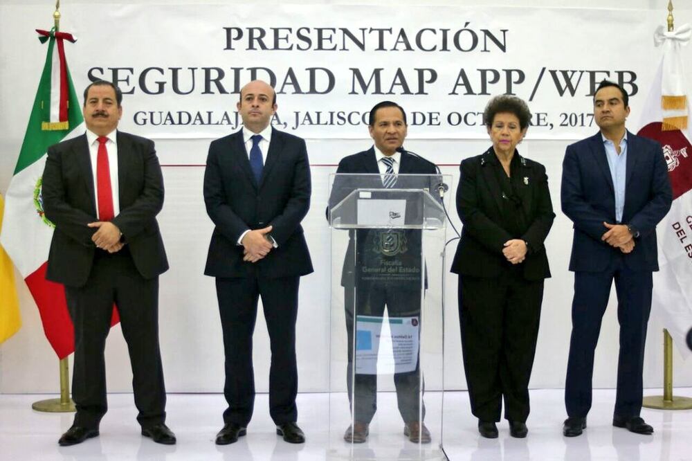 Presentación de la plataforma “Seguridad Map” (Foto: tomada de Twitter @FiscaliaJal)