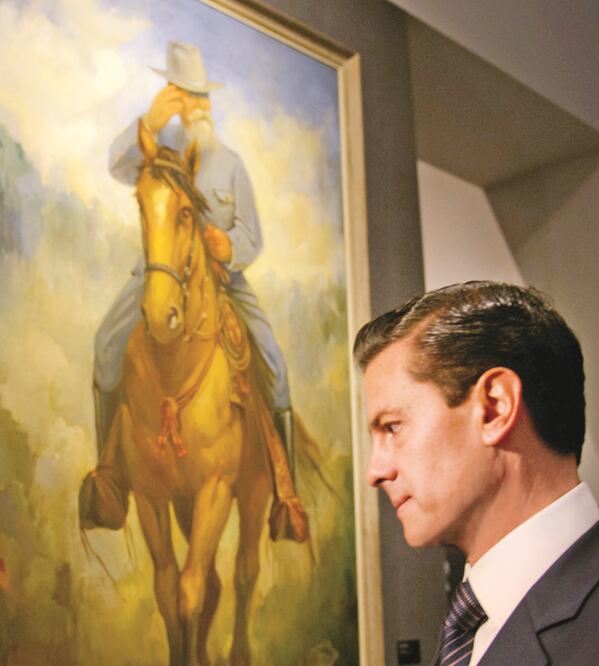 El presidente Enrique Peña Nieto inauguró en Palacio Nacional la Exposición Constitución Mexicana 1917-2017. Imágenes y voces, en la que se muestran obras de importancia política y cultural del país. (PRESIDENCIA)