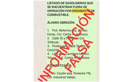 Policía Cibernética identifica información falsa sobre desabasto de gasolina