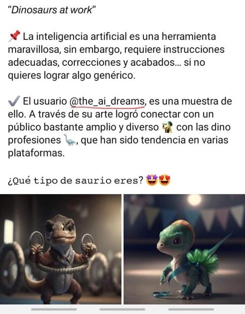 ¿Ya encontraste la tuya? Usuario crea dinosaurios con profesiones y se vuelve viral