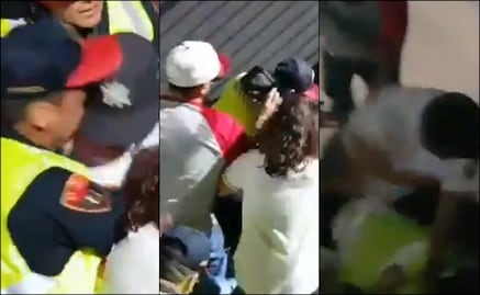 Policías y aficionado "inauguran" a golpes el estadio de los Diablos