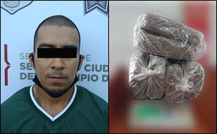 Detienen a hombre con tres kilos de marihuana en Puebla