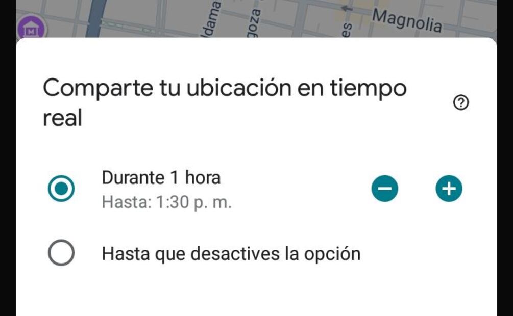 Google Maps permite compartir la ubicación en tiempo real de un dispositivo. Foto: Captura de pantalla