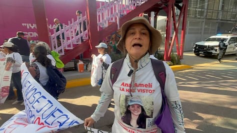 Madres buscadoras protestan en inmediaciones del Estadio Banorte; "que sepan que en México hay miles de personas desaparecidas"