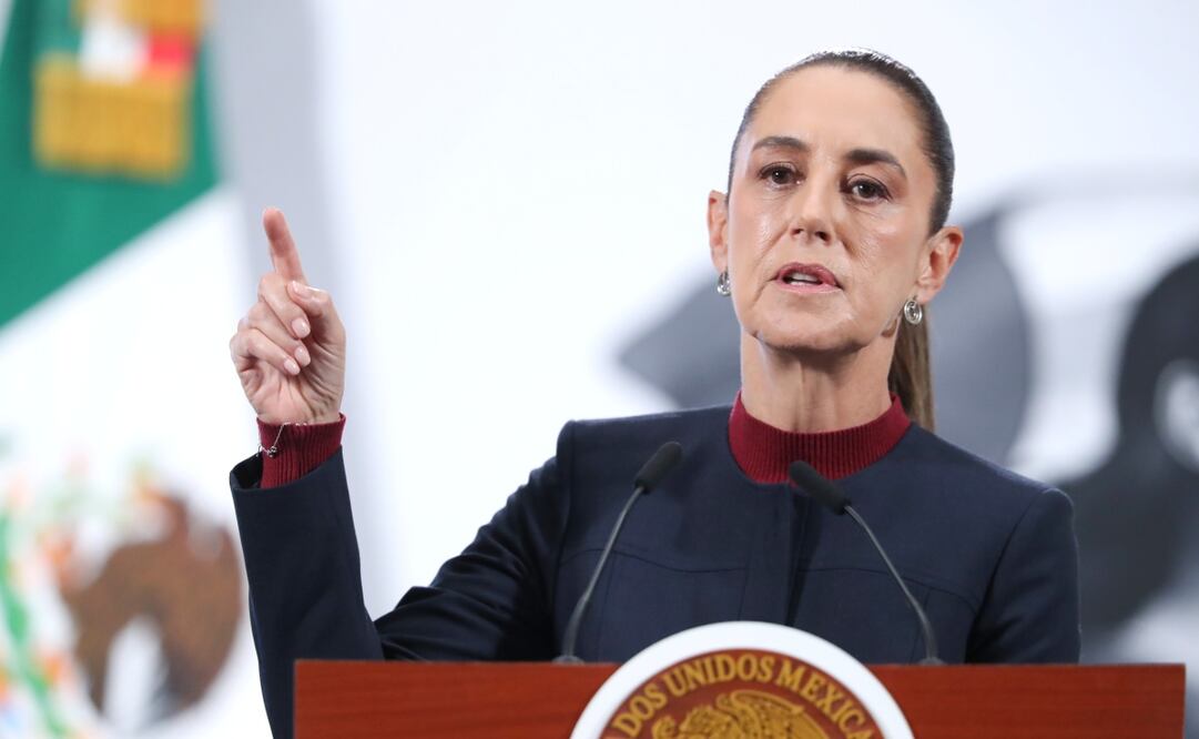 Claudia Sheinbaum en su conferencia de prensa del 23 de octubre de 2025. EFE/Mario Guzmán