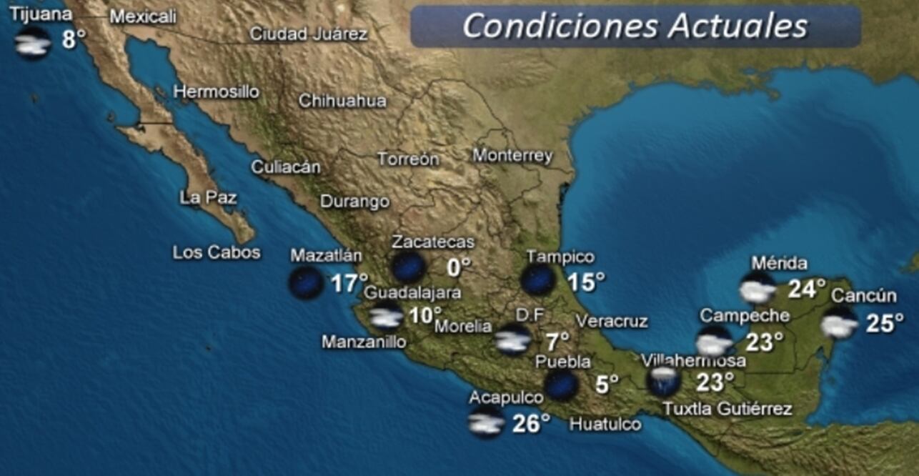 Clima en los estados del país (CONAGUA)