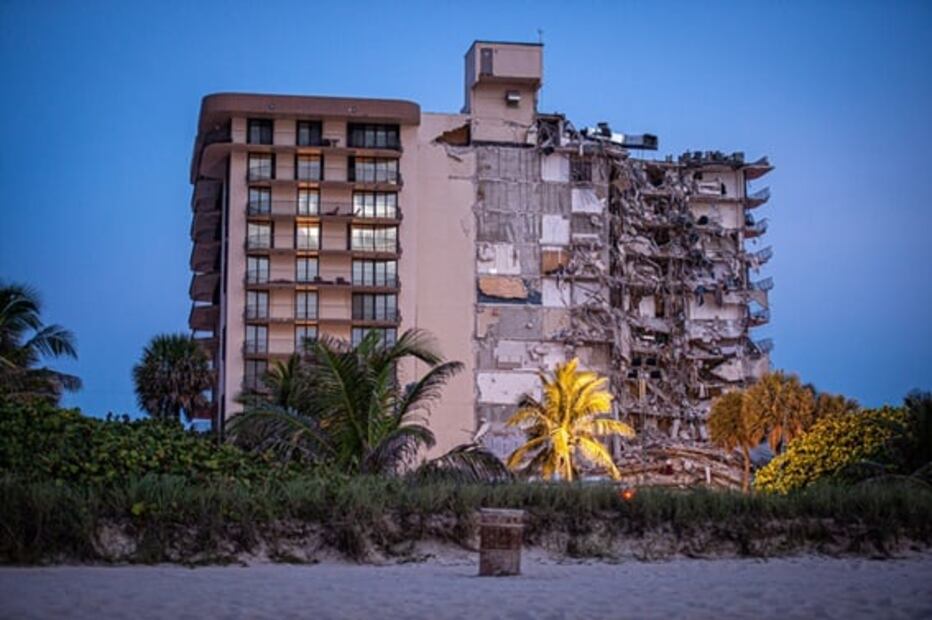 Las fotos del antes y después del edificio que colapsó en Miami
