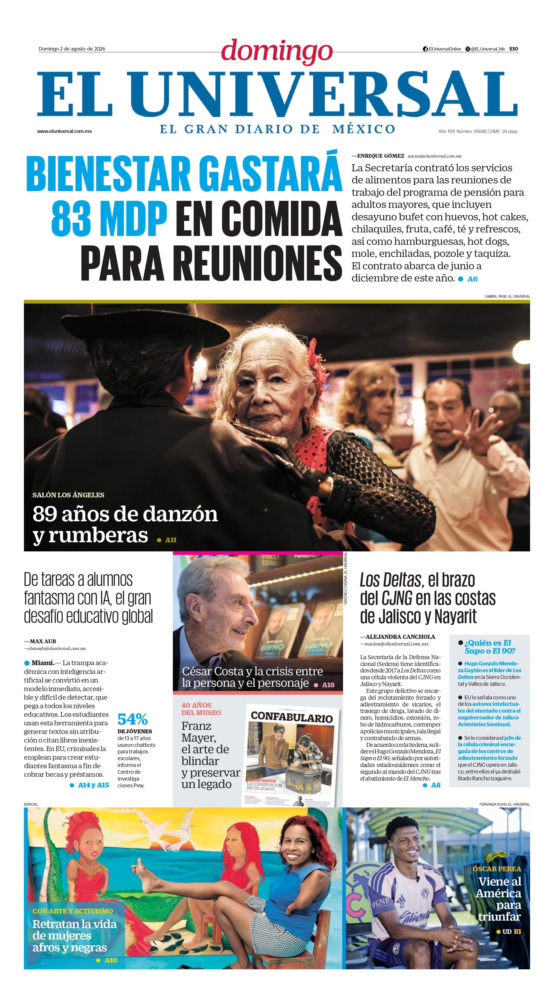 Portada impresa del 2 de agosto de 2026