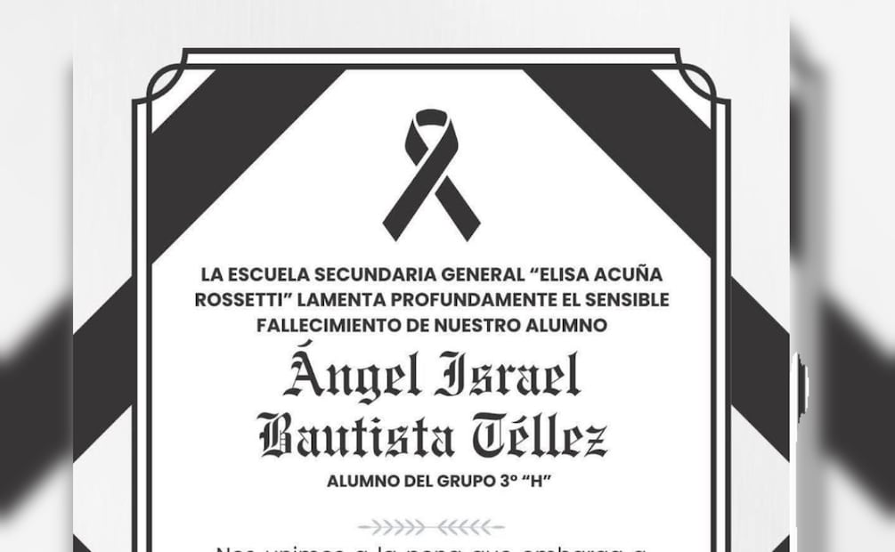 Apareció una manta con amenazas en contra de los profesores, a quienes acusan de ser omisos ante el bullying. | Foto: Especial.