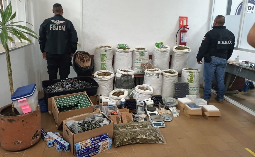 Lo asegurado fue puesto a disposición del Agente del Ministerio Público a fin de continuar la investigación. Foto: Especial