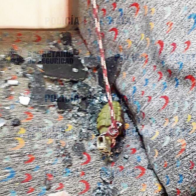 Artefacto. La granada tipo piña no detonó y, a simple vista, no contaba con espoleta ni chaveta de seguridad. ESPECIAL