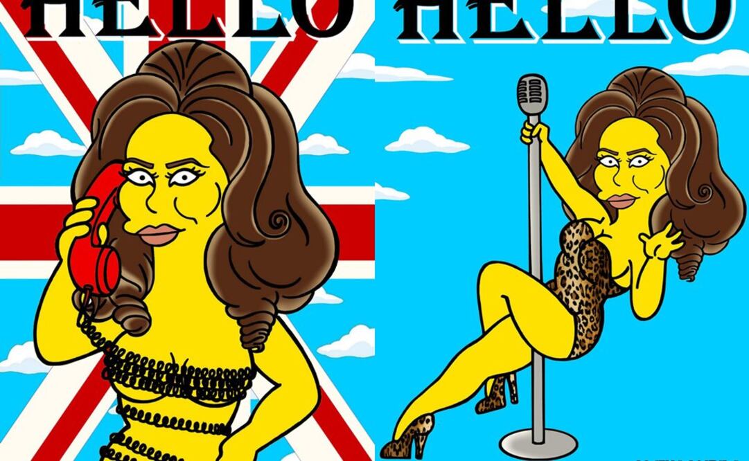 Transforman a Adele en personaje de Los Simpson