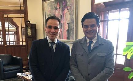 Arturo Herrera se reúne con Zoé Robledo, director del IMSS