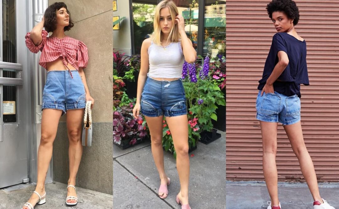 La última moda en shorts consiste en usarlos 'boca abajo'. Foto: Instagram: alyssainthecity/ kidiament / olanthamoran