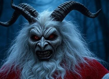 ¿Santa Claus malvado?; él es Krampus, el encargado de llevar a los niños malos al infierno
