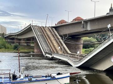 VIDEO: Colapsa puente en Alemania sobre el río Elba