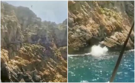 VIDEO. Turista muere ante su esposa e hijo al saltar al mar desde un acantilado de 25 metros en España