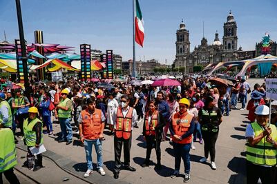 Simulacro, con participación y apatía