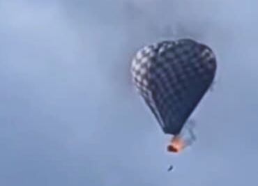 Globo aerostático se incendia y cae durante festival en Zacatecas; muere una persona