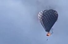 Globo aerostático se incendia y cae durante festival en Zacatecas; muere una persona