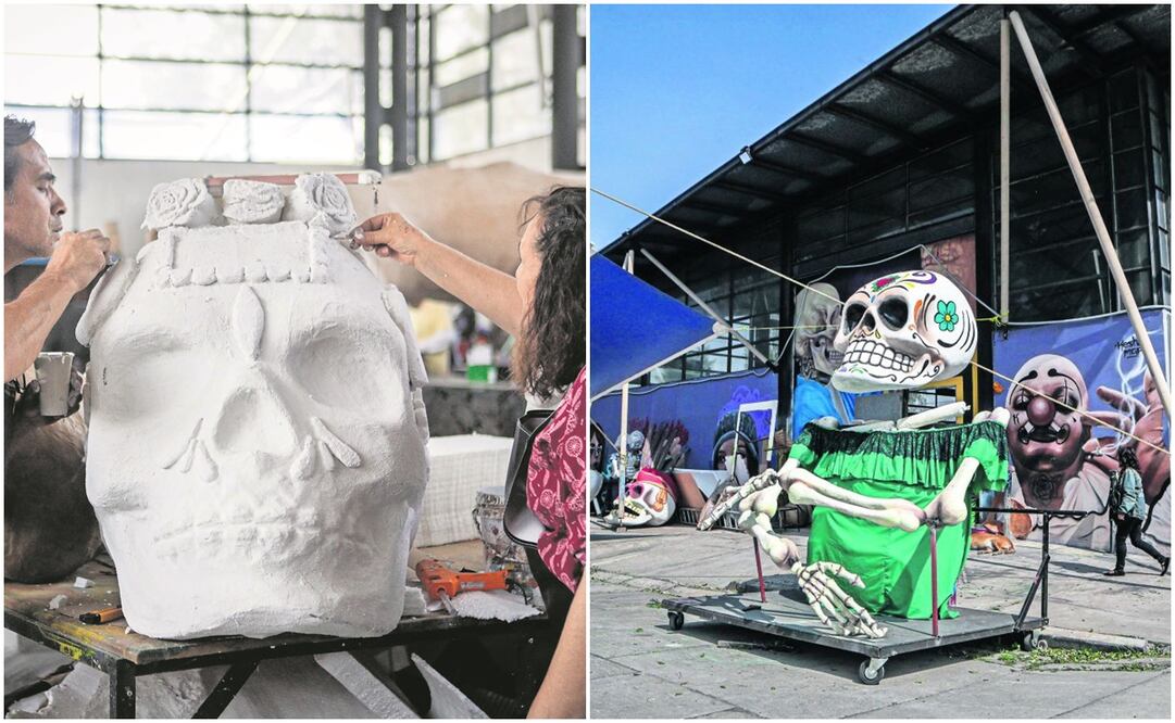 En el Faro de Oriente 20 artistas plásticos se especializan en la creación de cuatro carros alegóricos que desfilarán el próximo 4 de noviembre. Foto: Gabriel Pano / El Universal