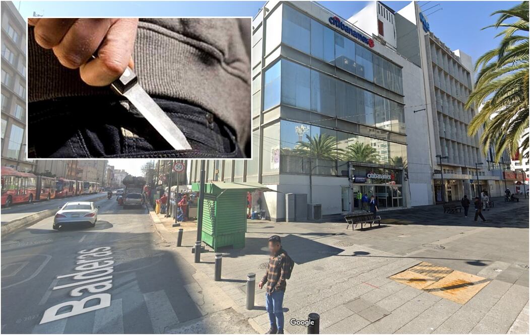 Zona de cajeros con alto índice de asaltos. FOTO: Google Maps y Archivo/ EL UNIVERSAL/