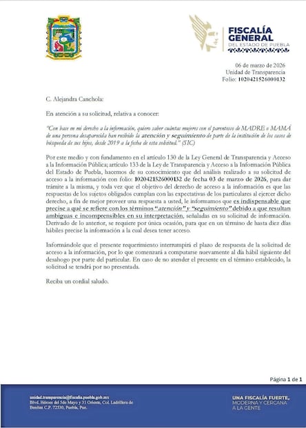 Documento de la Fiscalía