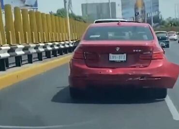 Presunto montachoques amedrenta a familia sobre Periférico