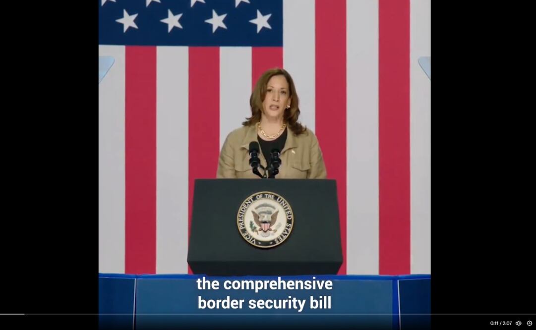 Kamala Harris, candidata a la presidencia por el Partido Demócrata. Foto: Captura de Pantalla de @KamalaHarris
