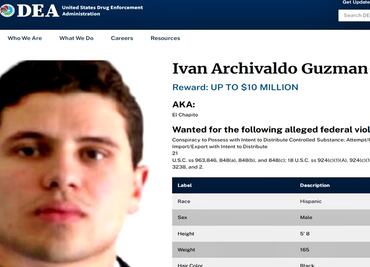 Iván Archivaldo Guzmán, líder de “Los Chapitos”, en el número 3 del top ten de la DEA
