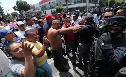 Enfrentamiento entre comerciantes y policías deja 6 detenidos y 7 heridos en Toluca 