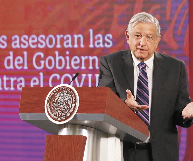 El presidente Andrés Manuel López Obrador aseguró que los encargados de conducir la estrategia contra la pandemia son expertos, médicos, científicos y eminencias en el sector Salud. CARLOS MEJÍA. EL UNIVERSAL