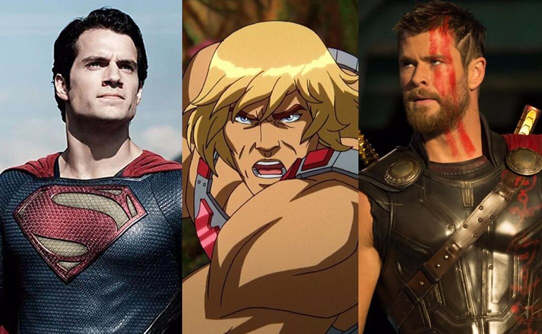 Henry Cavill, He-Man y Chris Hemsworth. Foto: Europa Press