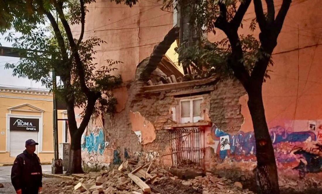 Colapsa estructura. Foto: Especial