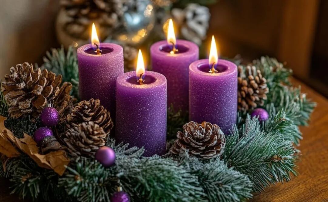 La corona de adviento viene d euna tradición cristiana y comienza a encenderse la primer vela el 30 de noviembre. Foto: iStock