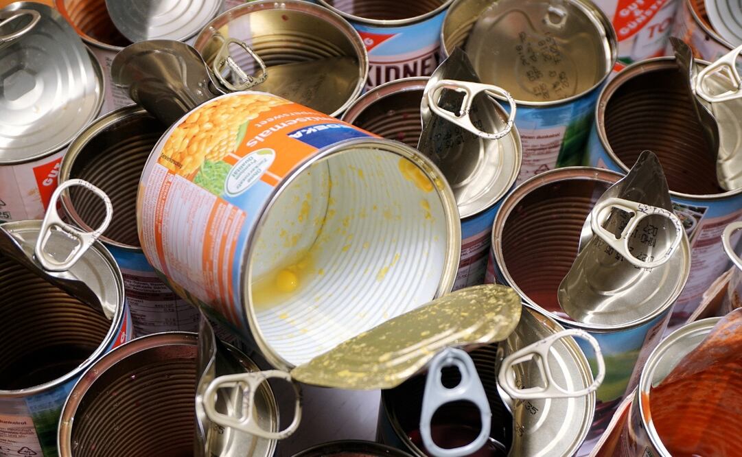 Los alimentos enlatados son sometidos a un proceso de conservación y pasteurización. Imagen: Pixabay