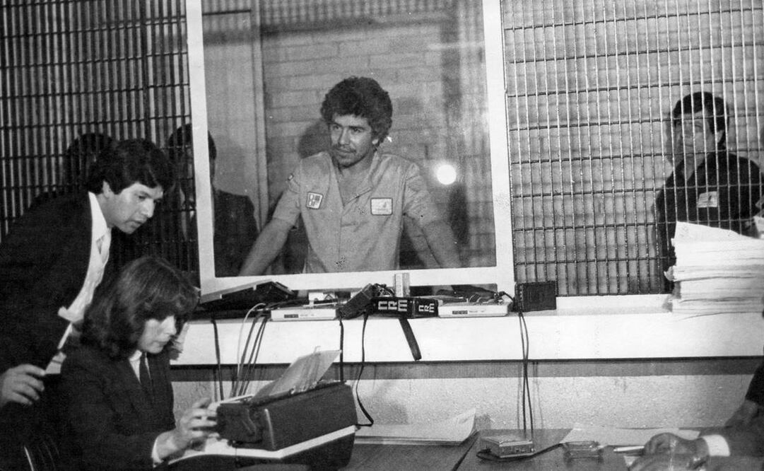 Rafael Caro Quintero escuha la lectura del expediente de su consignación. Archivo EL UNIVERSAL.