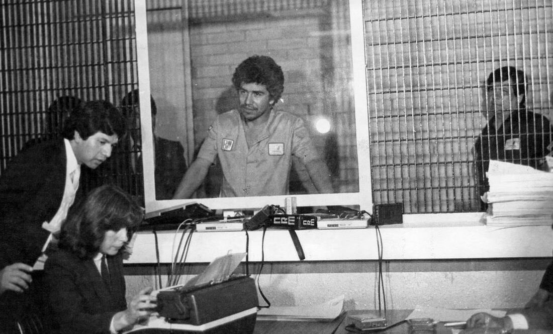 Rafael Caro Quintero escuha la lectura del expediente de su consignación. Archivo EL UNIVERSAL.