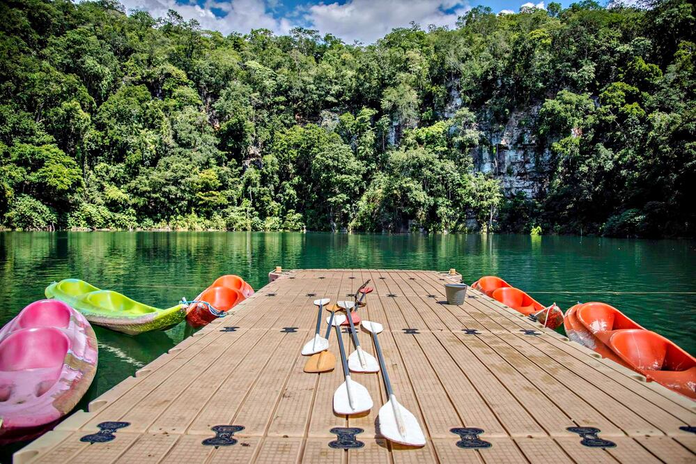 Te enamorarás del Cenote Azul en Campeche. (Foto: Alejandro Cruz)