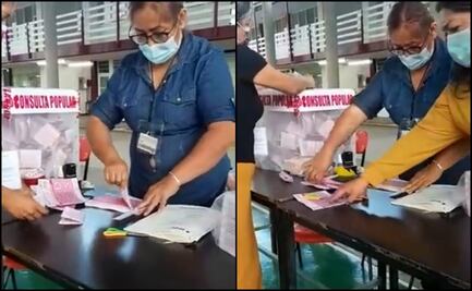 INE investiga relleno de urna durante consulta popular en Veracruz