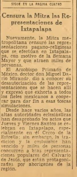 El día que censuraron el Viacrucis de Iztapalapa