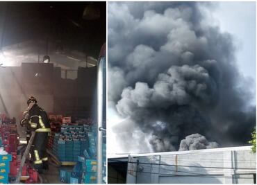 Controlan incendio en fábrica de zapatos en Iztapalapa