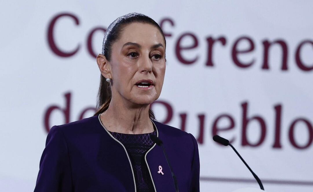 Claudia Sheinbaum en su conferencia matutina del 21 de octubre de 2025. Foto: Berenice Fregoso/EL UNIVERSAL