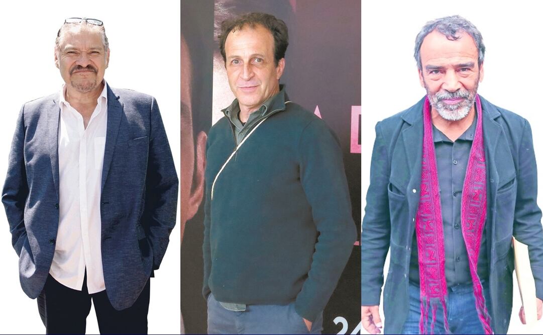 De izquierda a derecha: Joaquín Cosío, Daniel Giménez Cacho y Damián Alcázar. Fotos: Archivo. EL UNIVERSAL